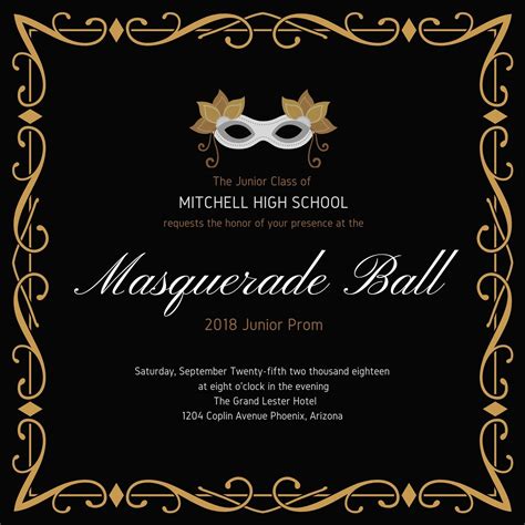 formal ball invitation.